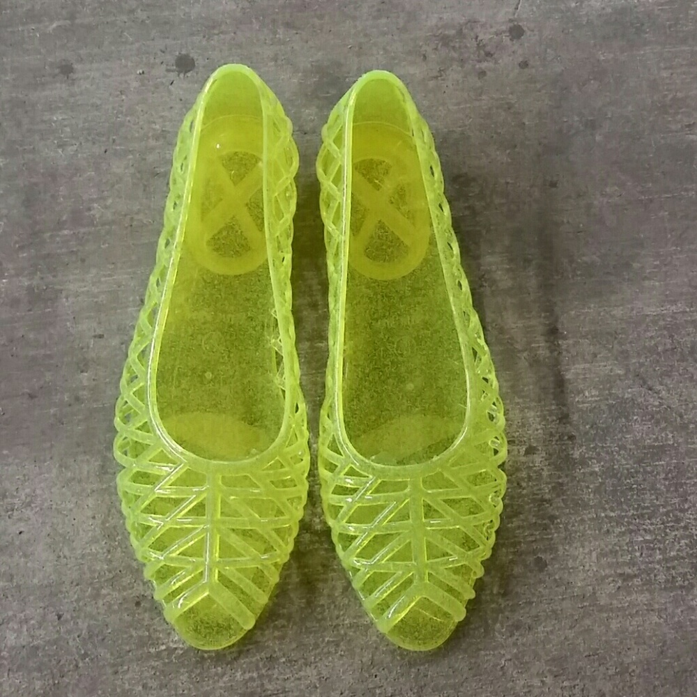 American Apparel Neon Yellow Sandals